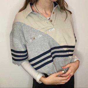 Vintage style collared polo style top